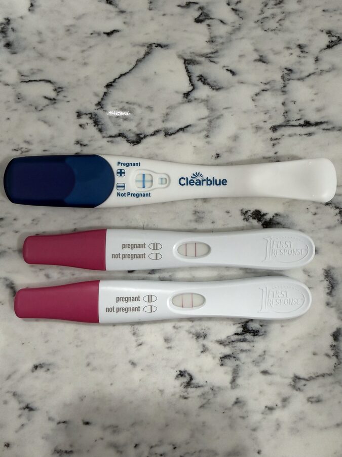 Positive pregnancy tests